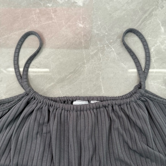 Women’s Collusion Bandeau Crop Top Spaghetti Strap Tie Front Size 6 - Picture 4 of 13